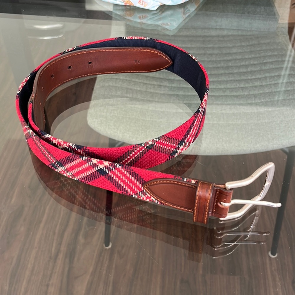 Brooks Brothers Plaid Belt - Size 34